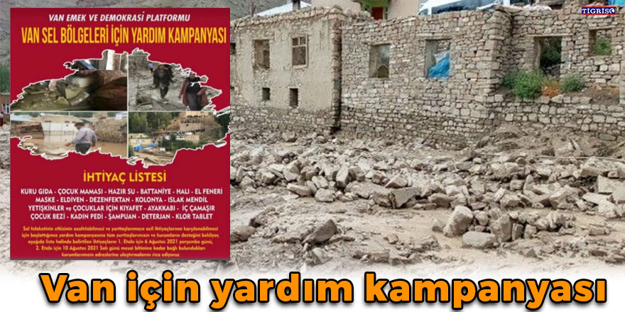 Van için yardım kampanyası