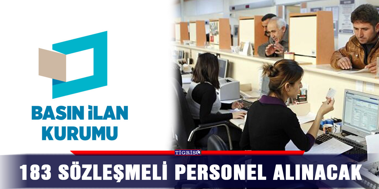 183 Sözleşmeli Personel alınacak