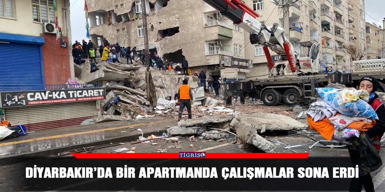 Diyarbakır’da bir apartmanda çalışmalar sona erdi