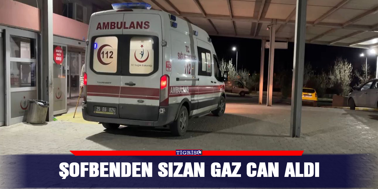 Şofbenden sızan gaz can aldı