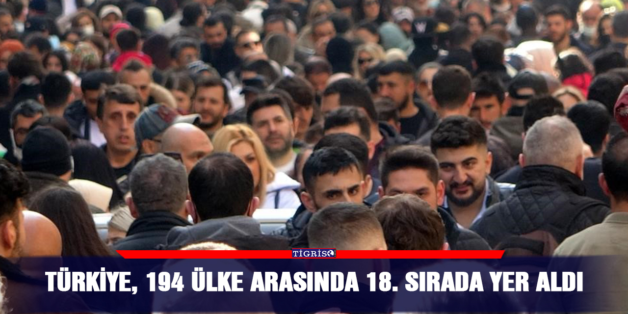 Türkiye, 194 ülke arasında 18. sırada yer aldı