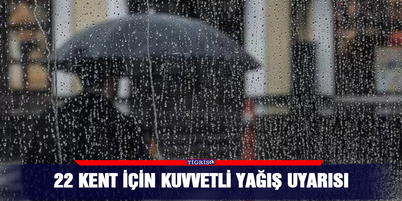 22 kent için kuvvetli yağış uyarısı