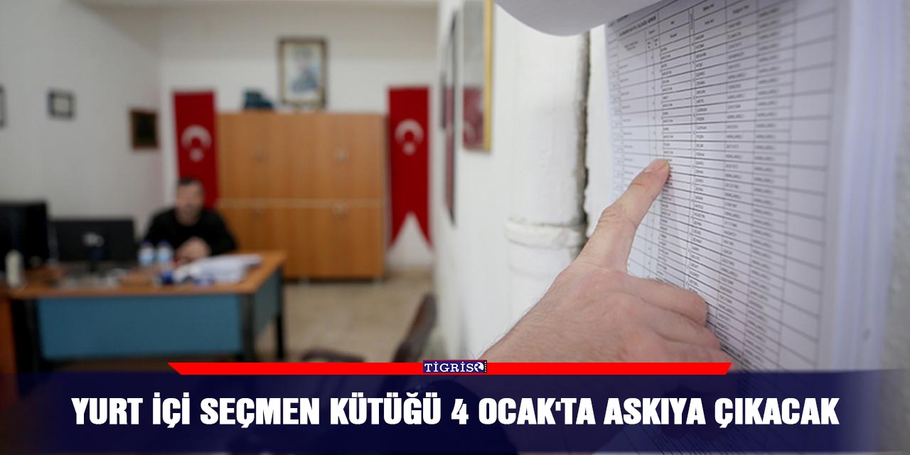 Yurt içi seçmen kütüğü 4 Ocak'ta askıya çıkacak