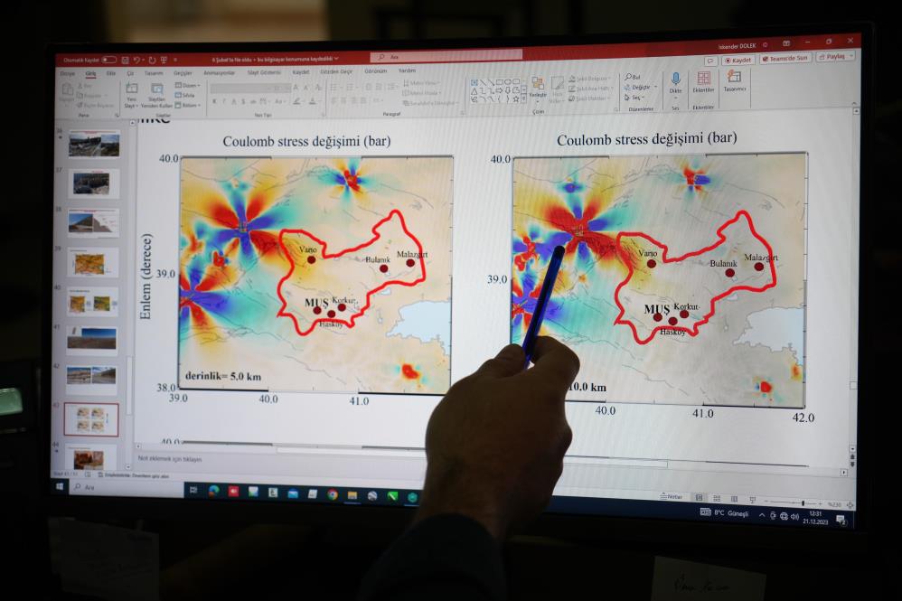 Deprem stres analiz haritası çıkarıldı