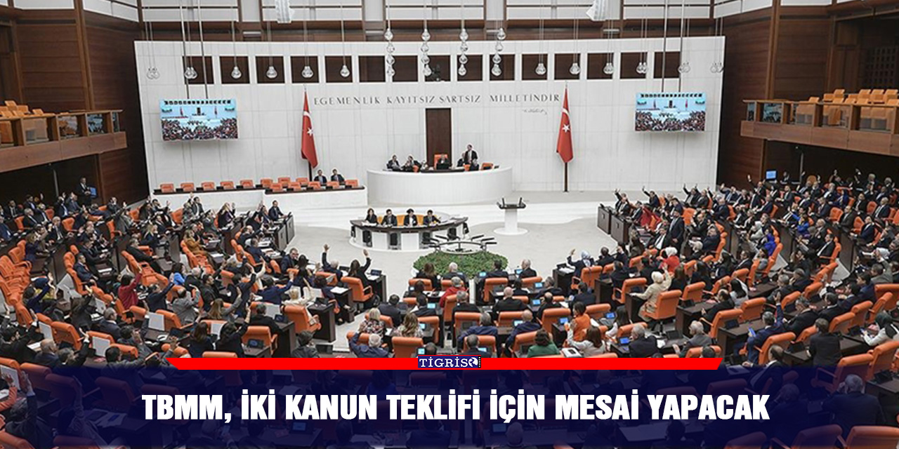 TBMM, iki kanun teklifi için mesai yapacak