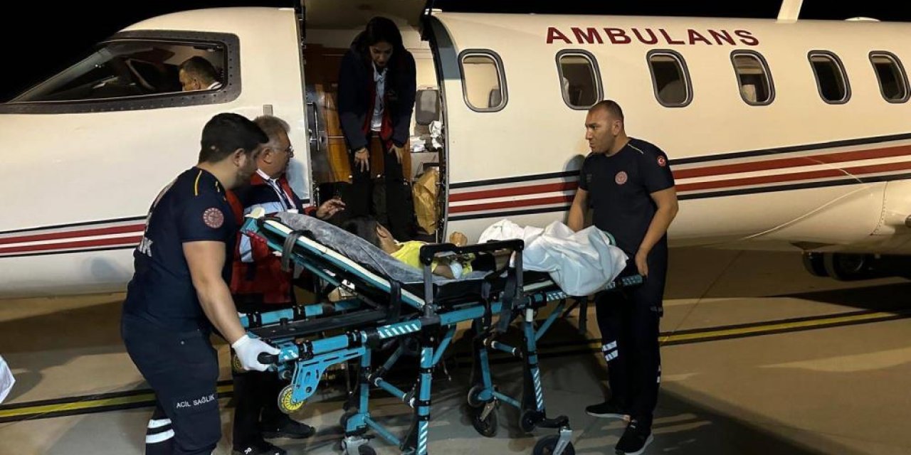 8 yaşındaki hasta çocuk ambulans uçak ile Ankara’ya sevk edildi