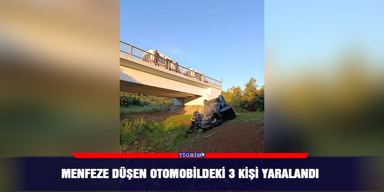 Menfeze düşen otomobildeki 3 kişi yaralandı