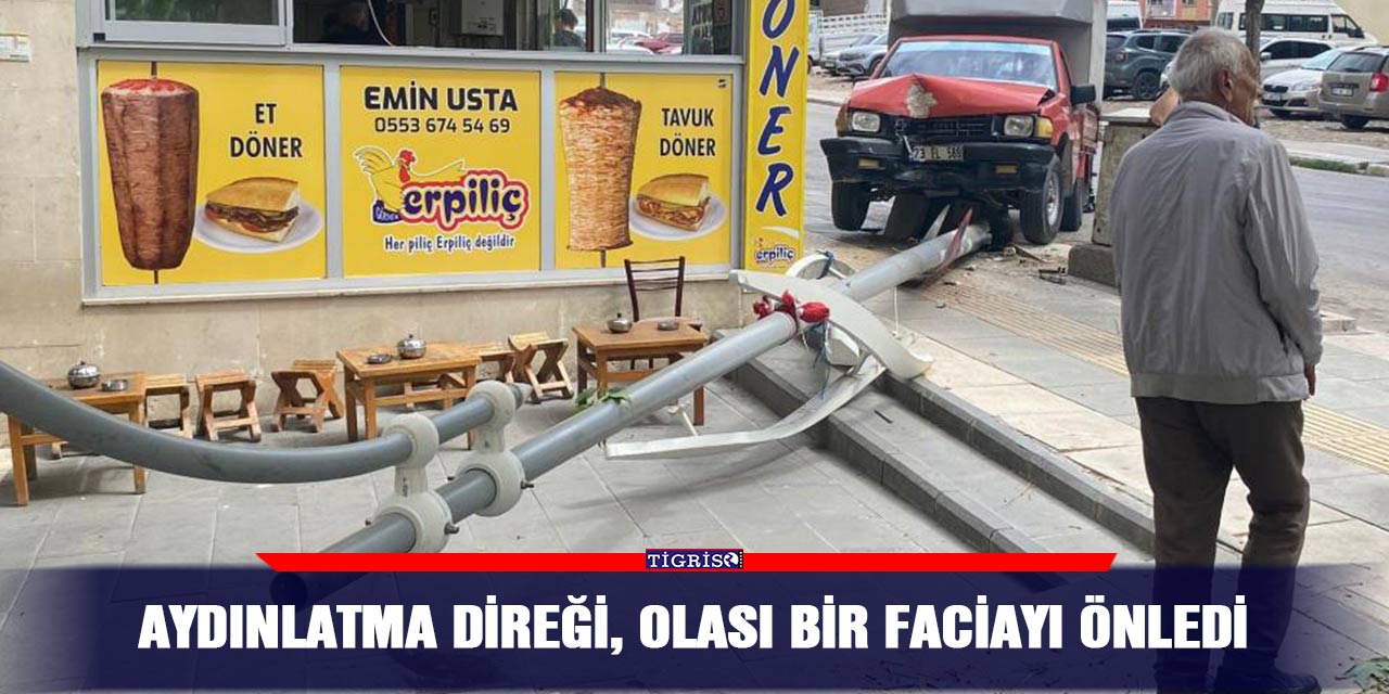 Aydınlatma direği, olası bir faciayı önledi