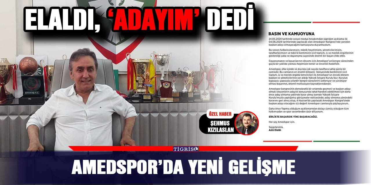 Amedspor’da yeni gelişme