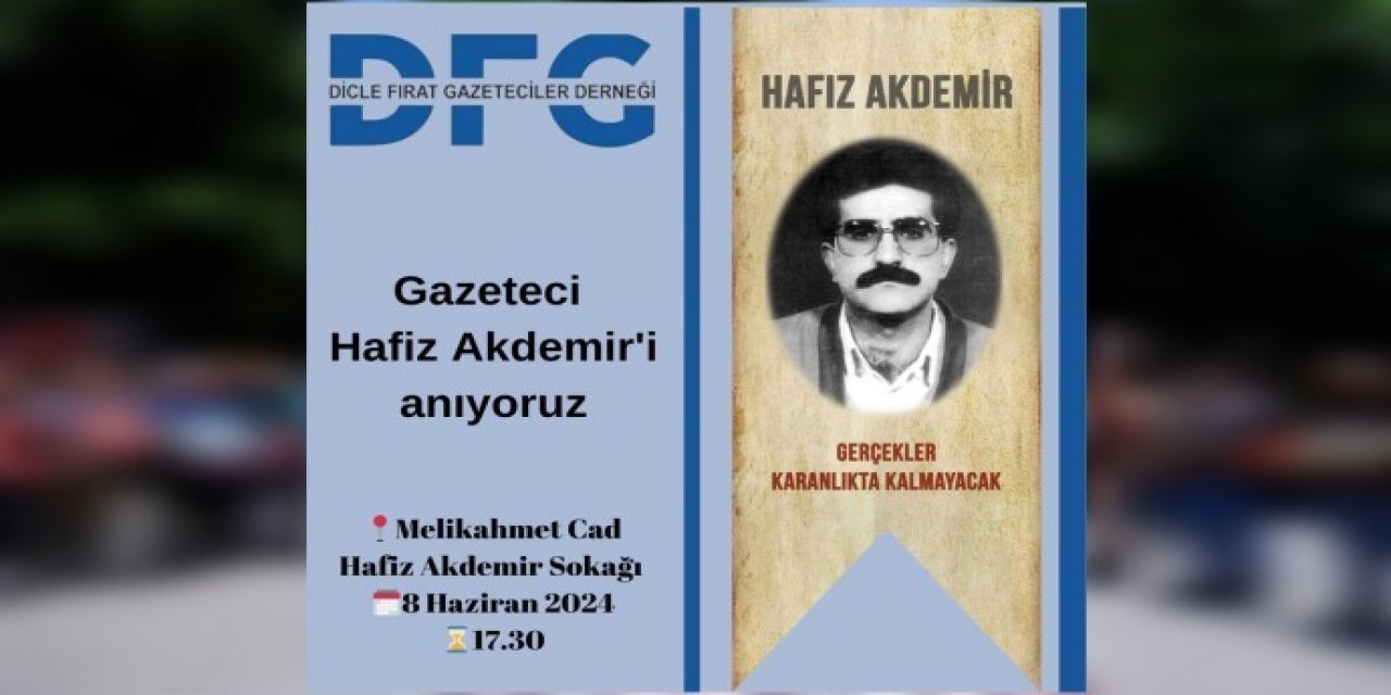 Gazeteci Hafız Akdemir Diyarbakır'da anılacak