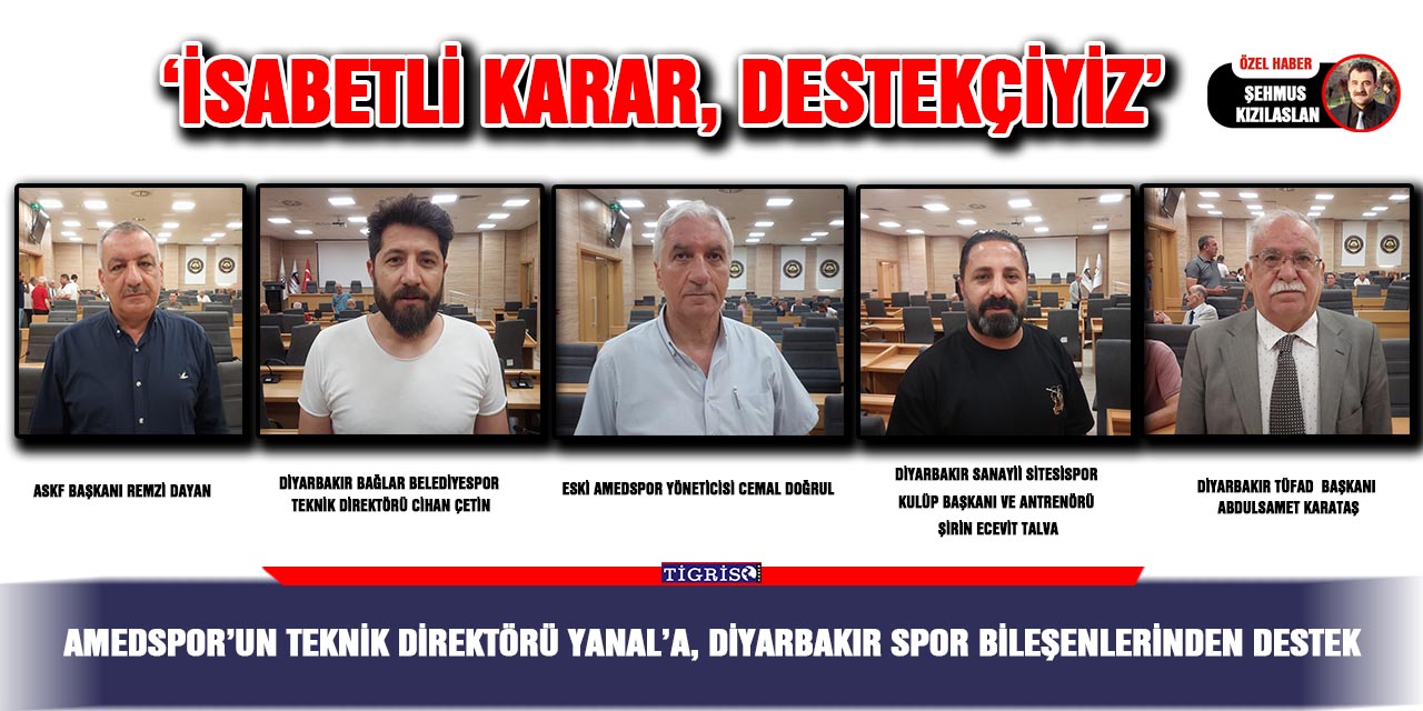 VİDEO - Amedspor’un Teknik Direktörü Yanal’a, Diyarbakır spor bileşenlerinden destek