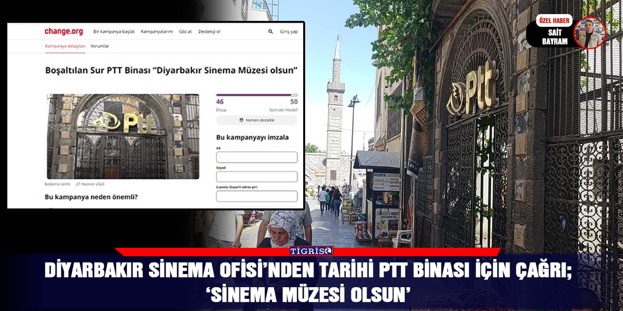 Diyarbakır Sinema Ofisi’nden tarihi PTT binası için çağrı;  ‘Sinema Müzesi olsun’