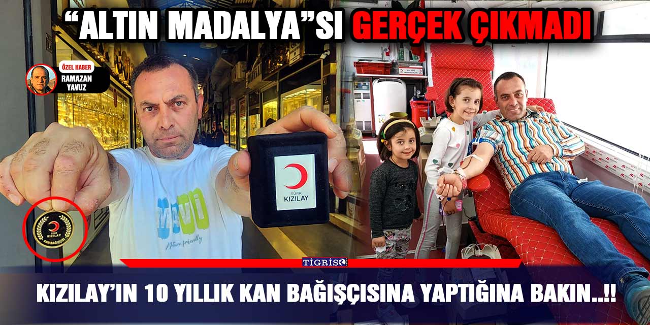 Kızılay’ın 10 Yıllık kan Bağışçısına Yaptığına Bakın.. “Altın Madalya”sı Gerçek Çıkmadı