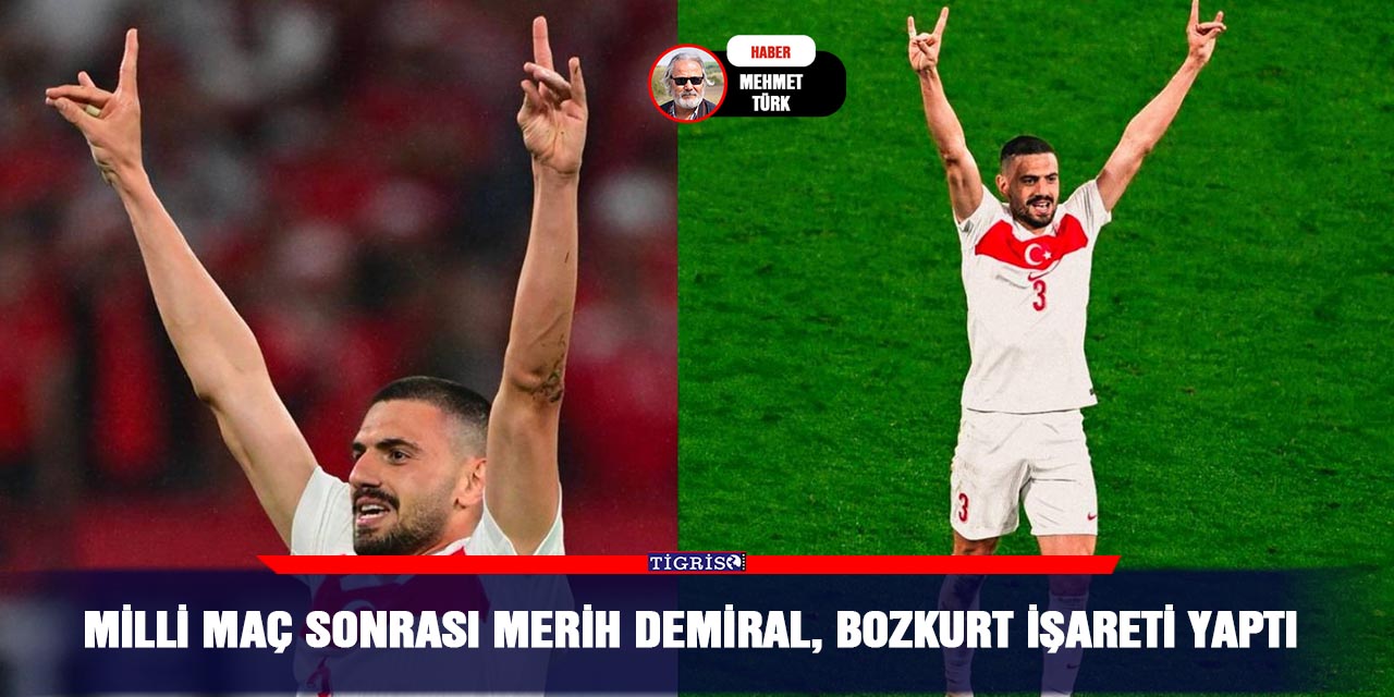 Milli maç sonrası Merih Demiral, bozkurt işareti yaptı