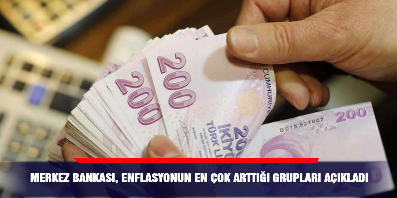 Merkez Bankası, enflasyonun en çok arttığı grupları açıkladı