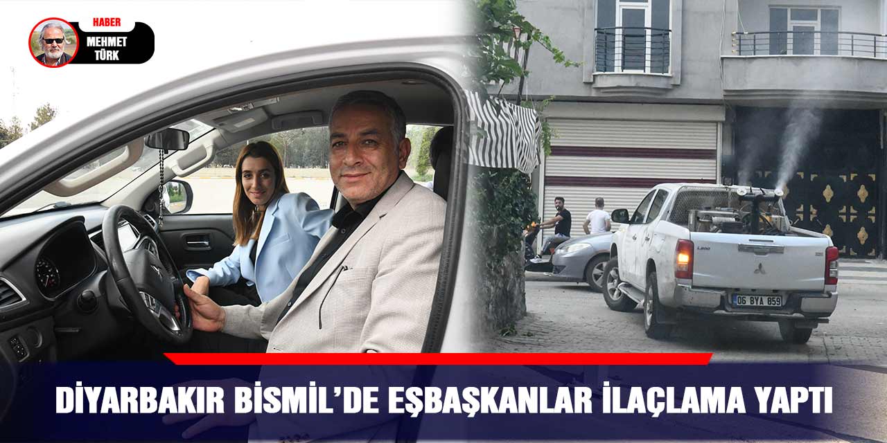 Diyarbakır Bismil’de Eşbaşkanlar ilaçlama yaptı