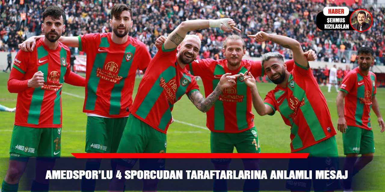 Amedspor’lu 4 sporcudan Taraftarlarına anlamlı mesaj