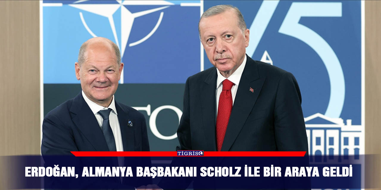 Erdoğan, Almanya Başbakanı Scholz ile bir araya geldi