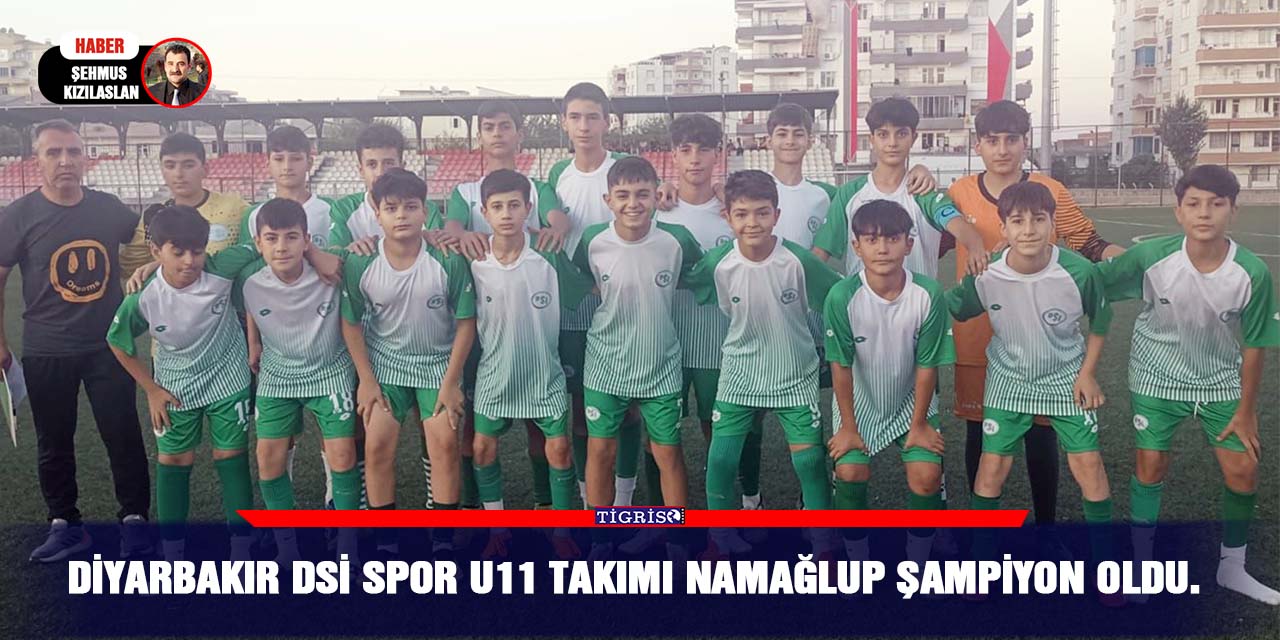 Diyarbakır Dsi spor U11 takımı namağlup şampiyon oldu.