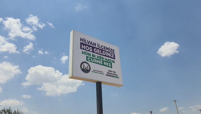 Hilvan Belediyesi Kürtçe tabelalar astı