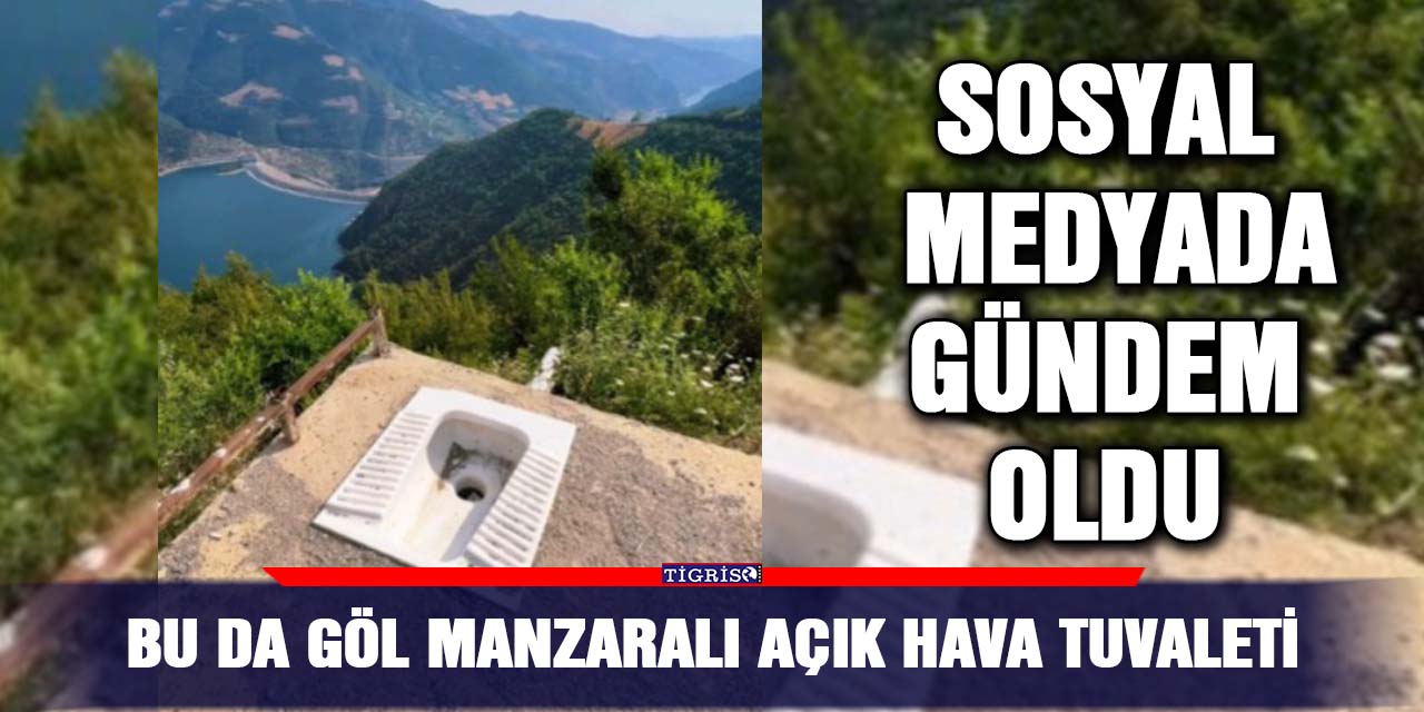 Bu da göl manzaralı açık hava tuvaleti