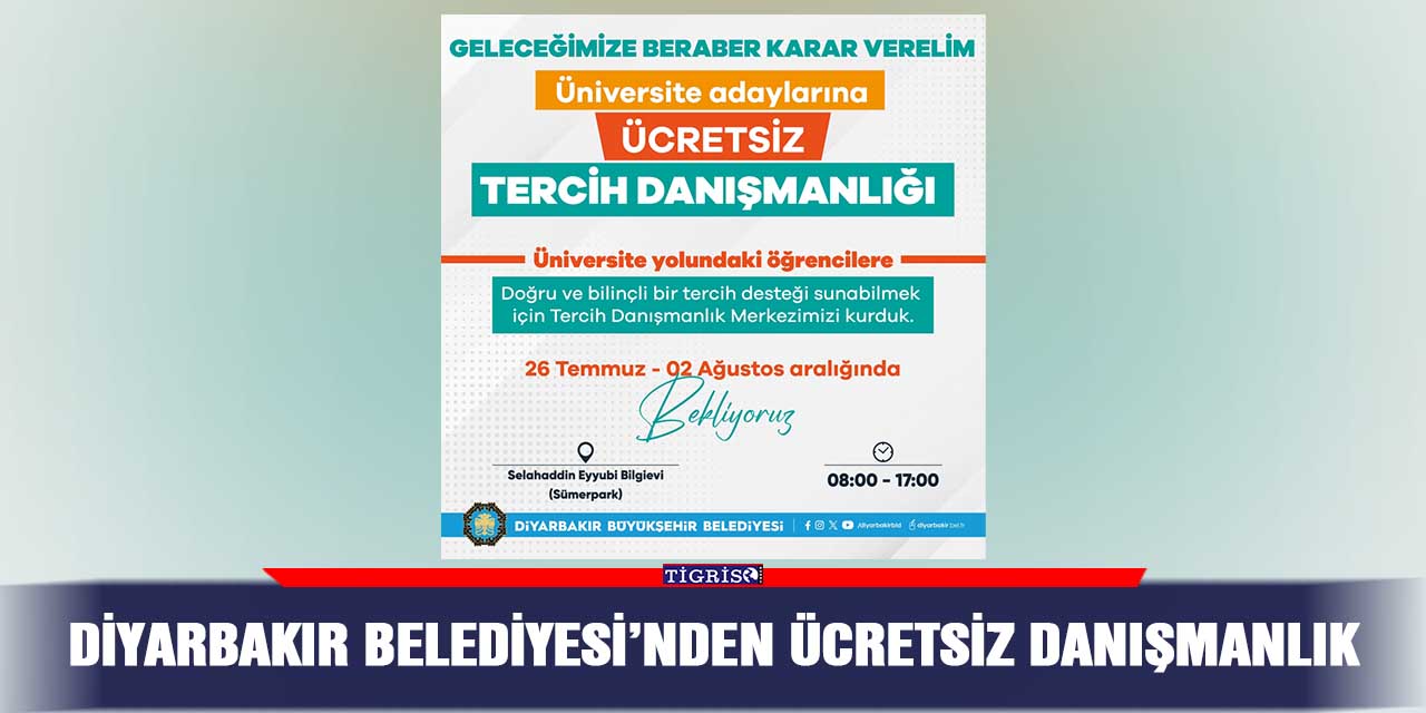 Diyarbakır Belediyesi’nden ücretsiz danışmanlık