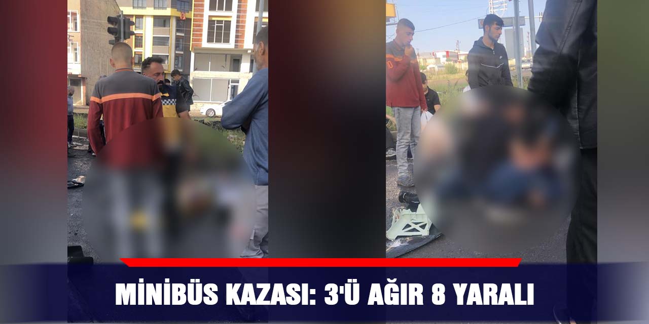 Minibüs kazası: 3'ü ağır 8 yaralı