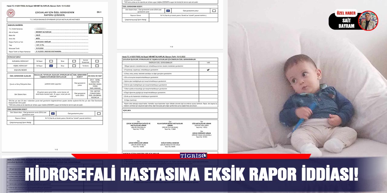 Hidrosefali hastasına eksik rapor iddiası!