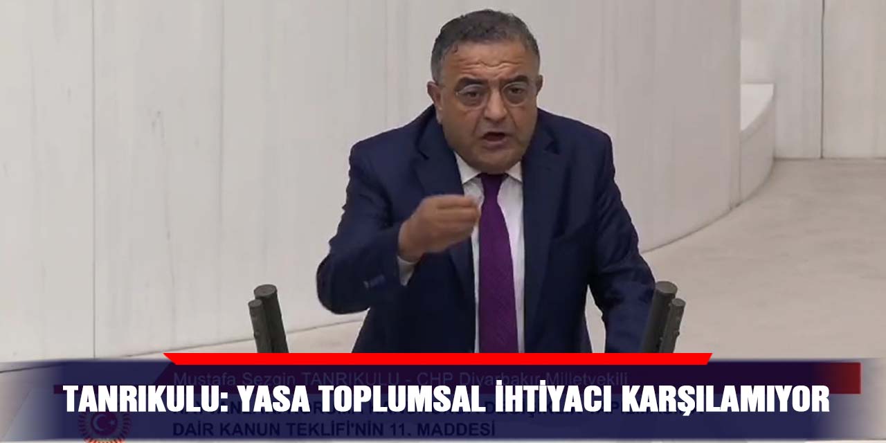 VİDEO - Tanrıkulu: Yasa toplumsal ihtiyacı karşılamıyor