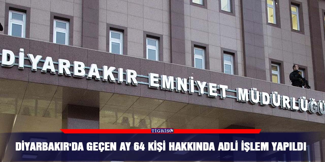 Diyarbakır'da geçen ay 64 kişi hakkında adli işlem yapıldı