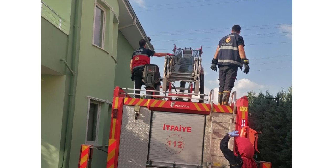 Çatıda boya yaparken elektrik akımına kapıldı