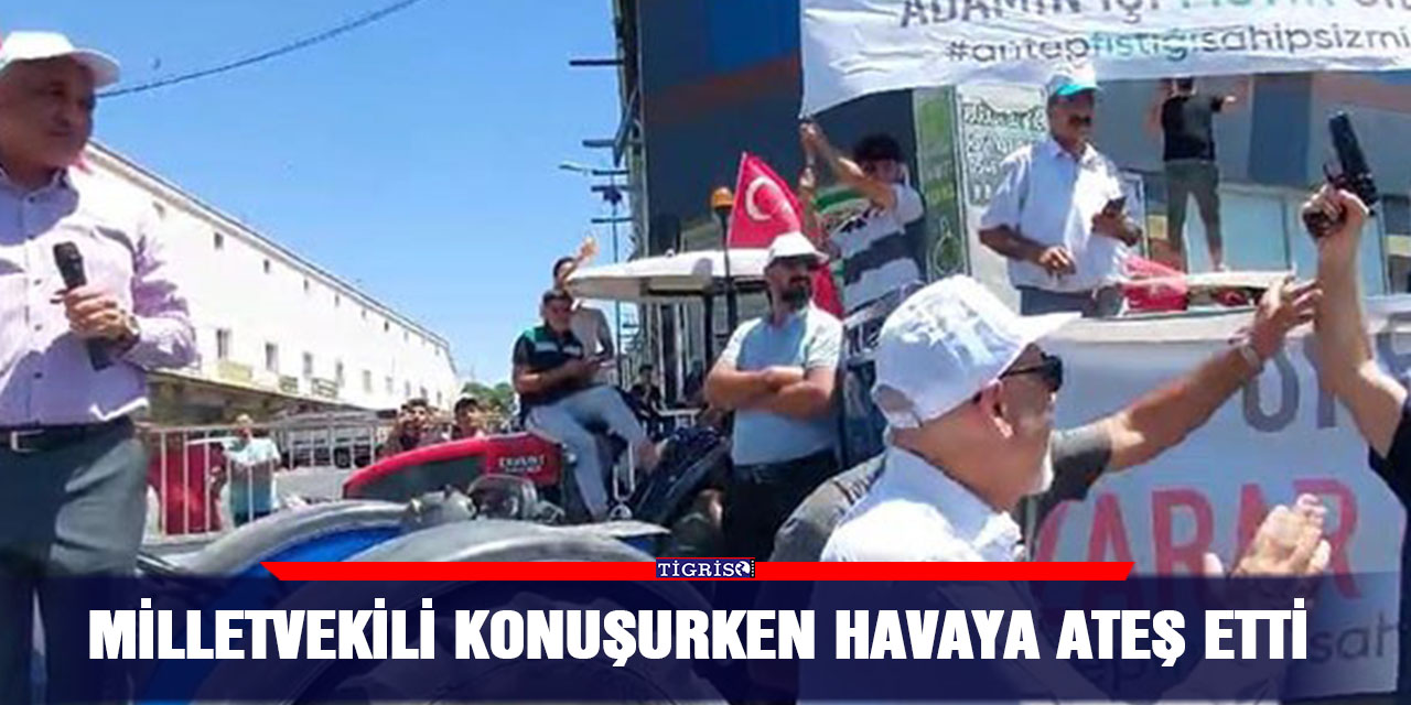 Milletvekili konuşurken havaya ateş etti