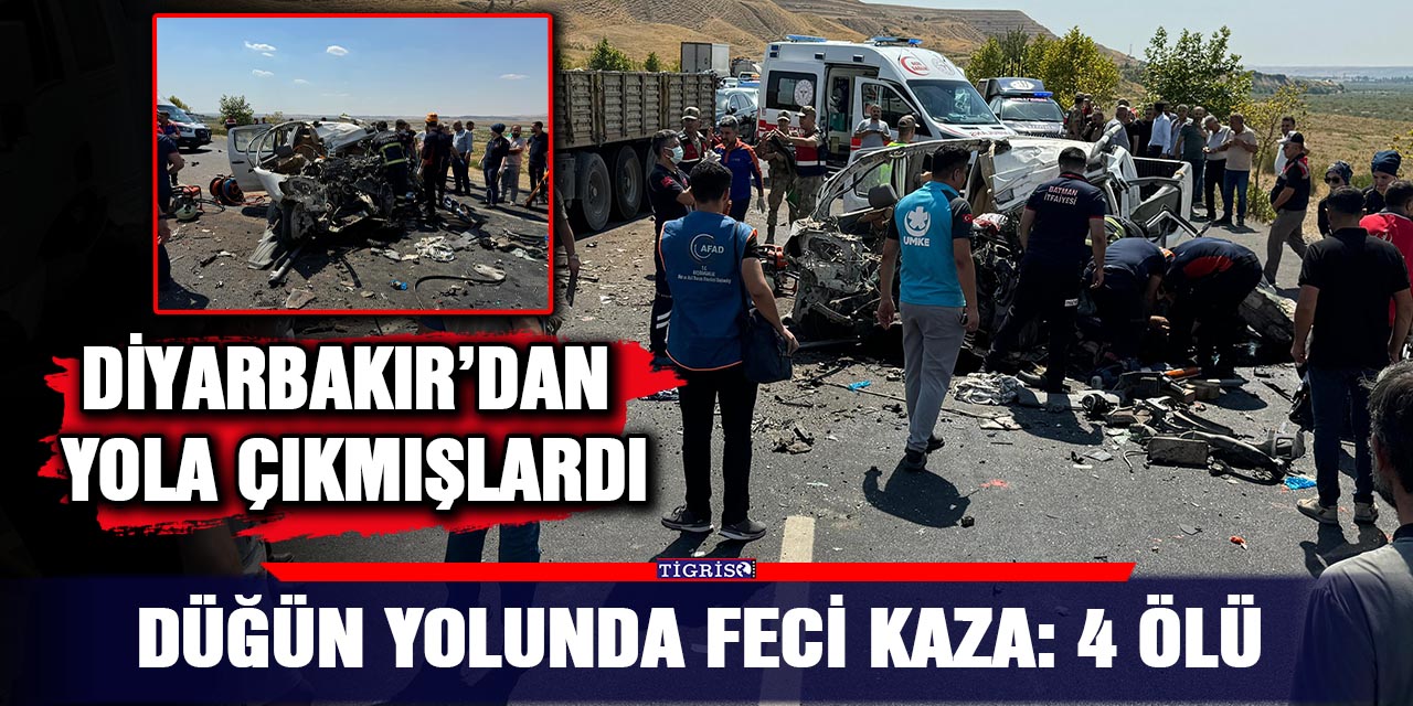 Düğün yolunda feci kaza: 4 ölü