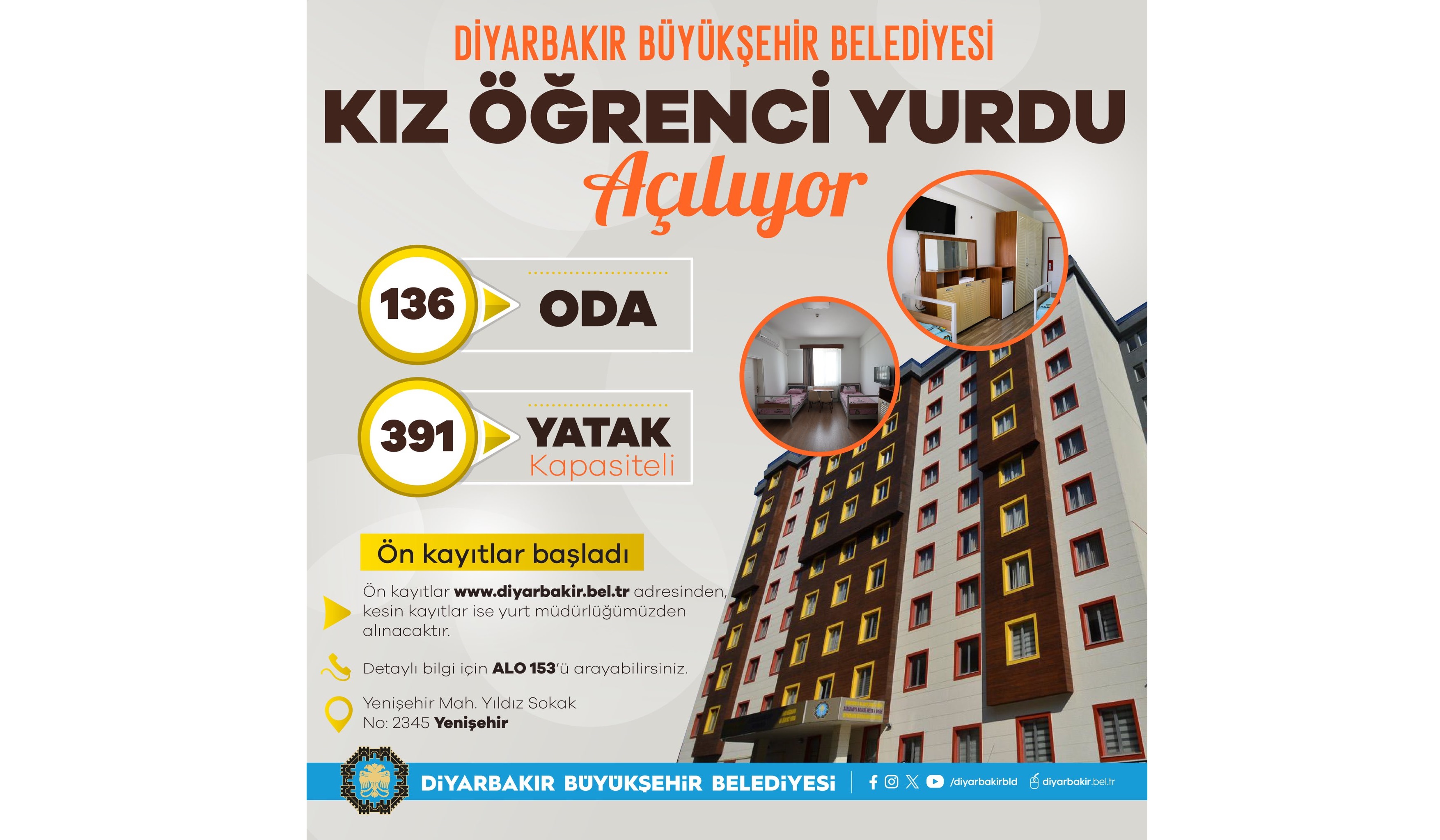 Diyarbakır’da yeni kız öğrenci yurdu açılıyor