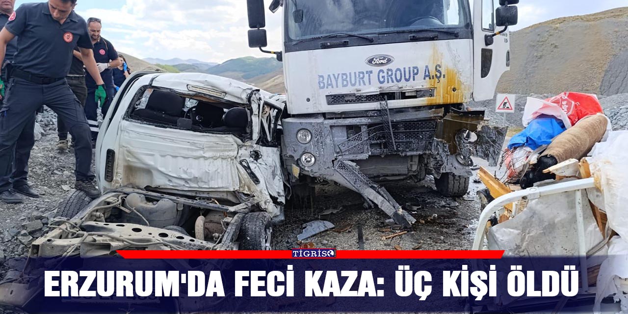 Erzurum'da feci kaza: Üç kişi öldü