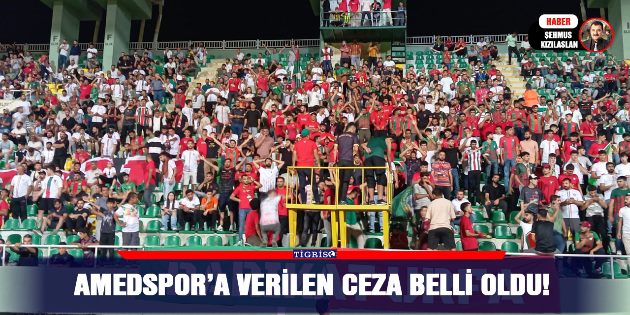 Amedspor’a verilen ceza belli oldu!