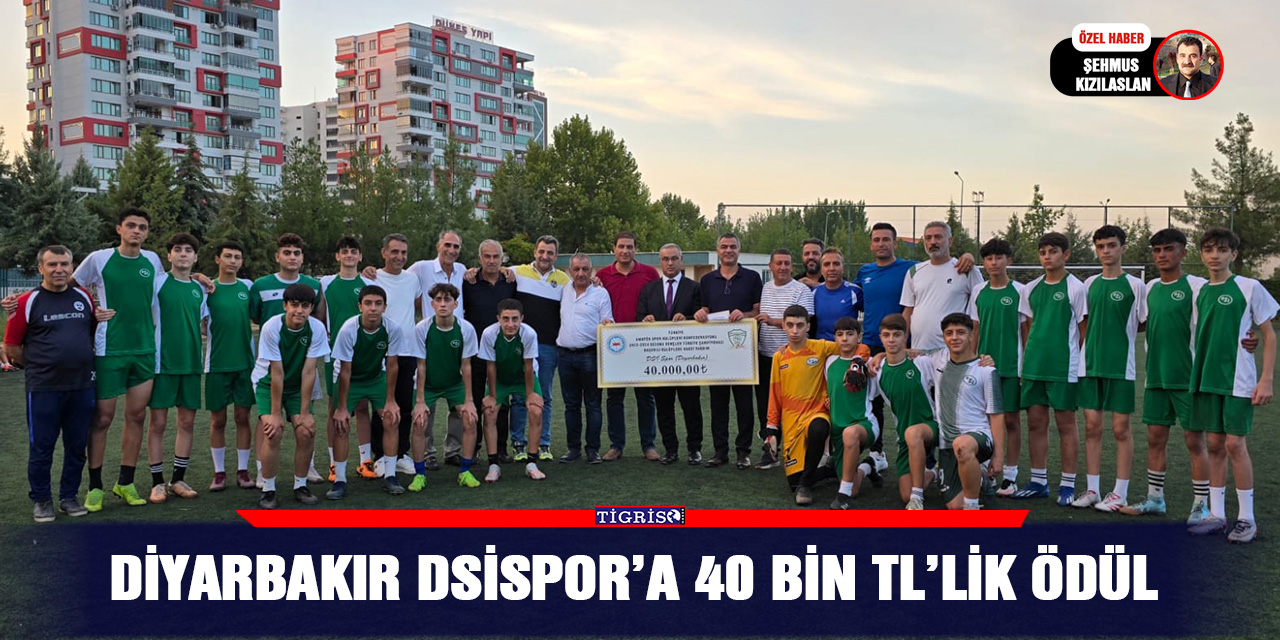 Diyarbakır DSİspor’a 40 Bin TL’lik ödül