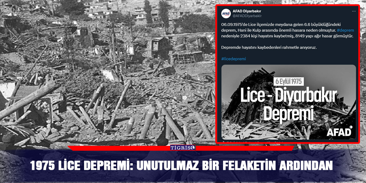 1975 Lice Depremi: Unutulmaz bir felaketin ardından