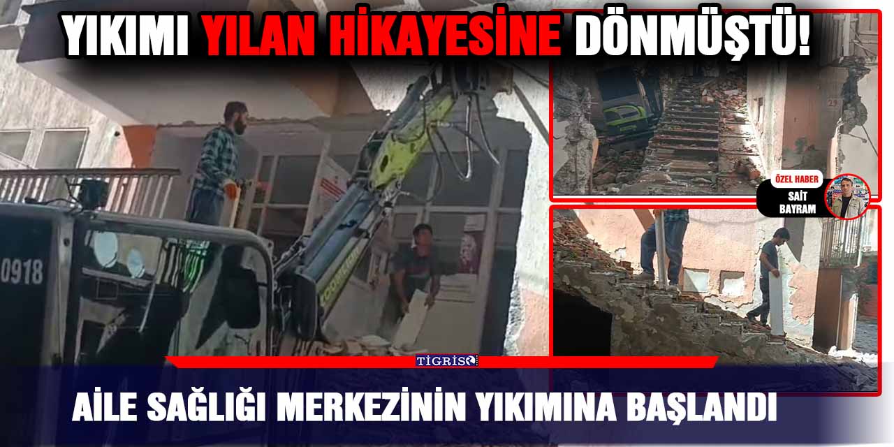 Aile Sağlığı merkezinin yıkımına başlandı