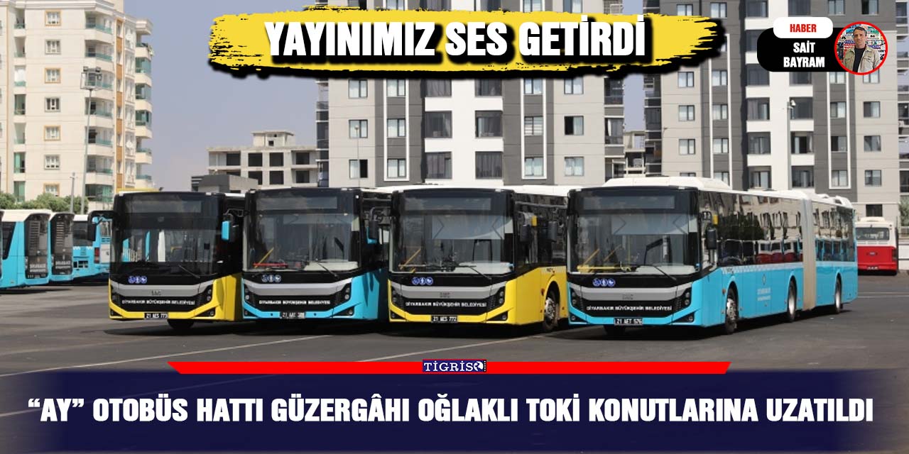 “AY” otobüs hattı güzergâhı Oğlaklı TOKİ Konutlarına uzatıldı