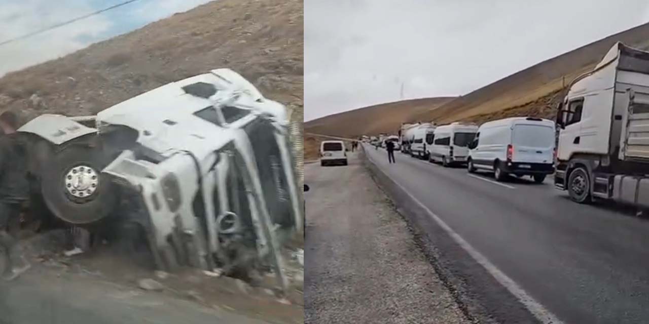 2 tırın çarpışması sonucu maddi hasar meydana geldi