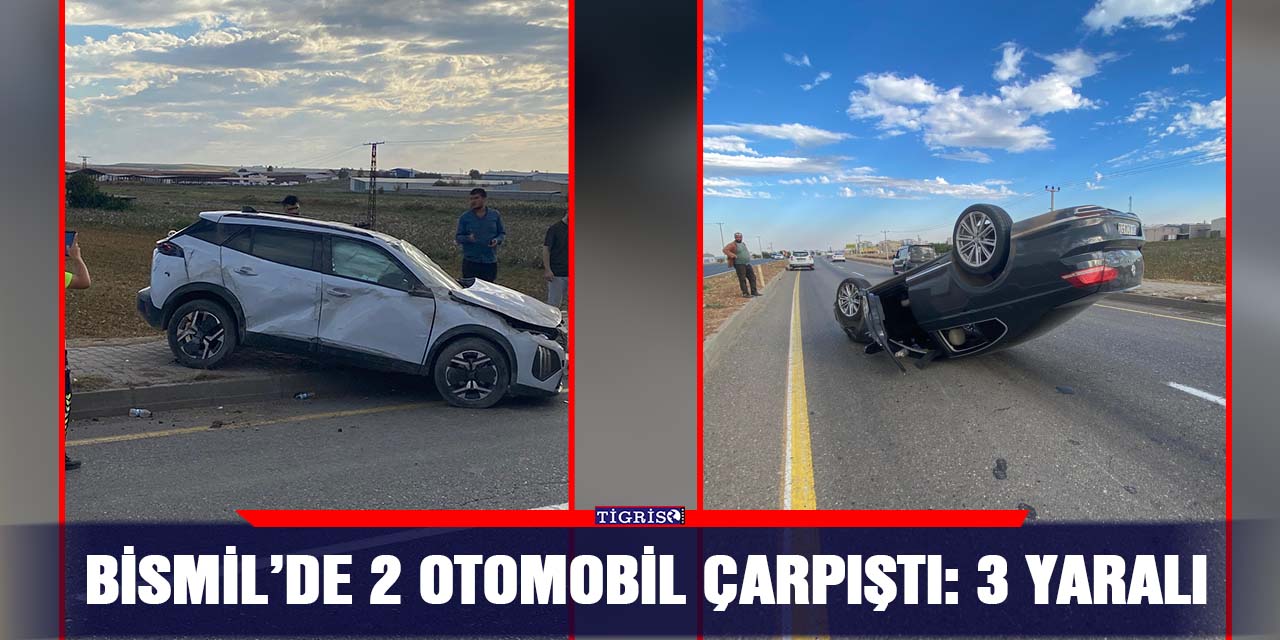 Bismil’de 2 otomobil çarpıştı: 3 yaralı