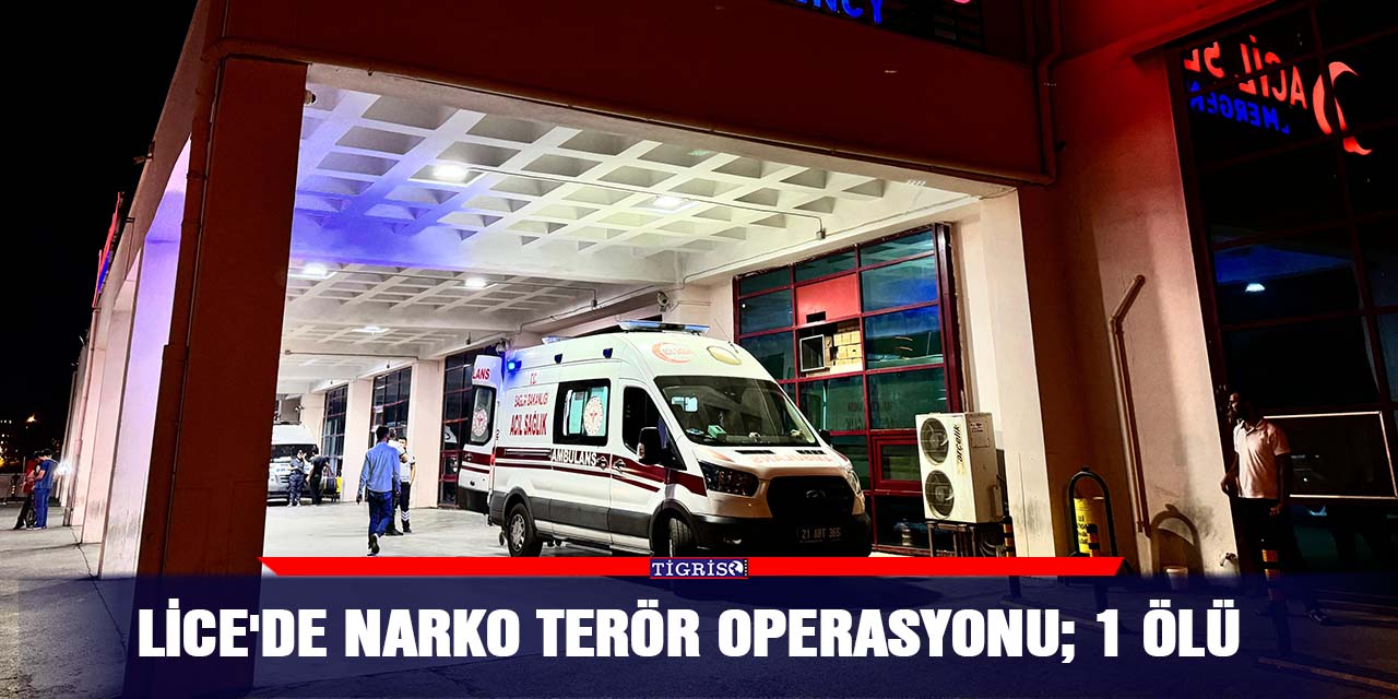 Lice'de Narko terör operasyonu; 1 ölü