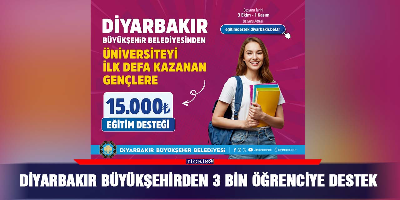 Diyarbakır Büyükşehirden 3 bin öğrenciye destek