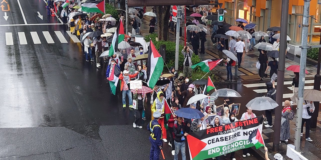 Japonya'da İsrail protesto edildi