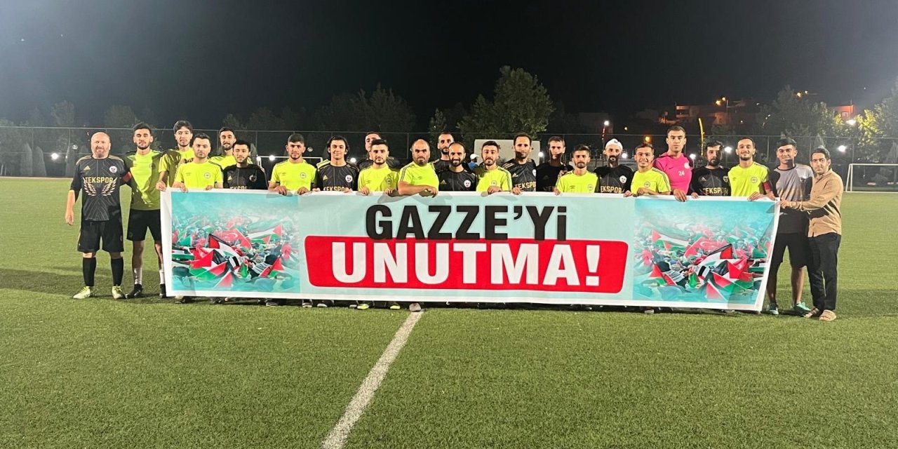 Diyarbakır'da futbol turnuvasında ‘Gazze'yi unutma' mesajı