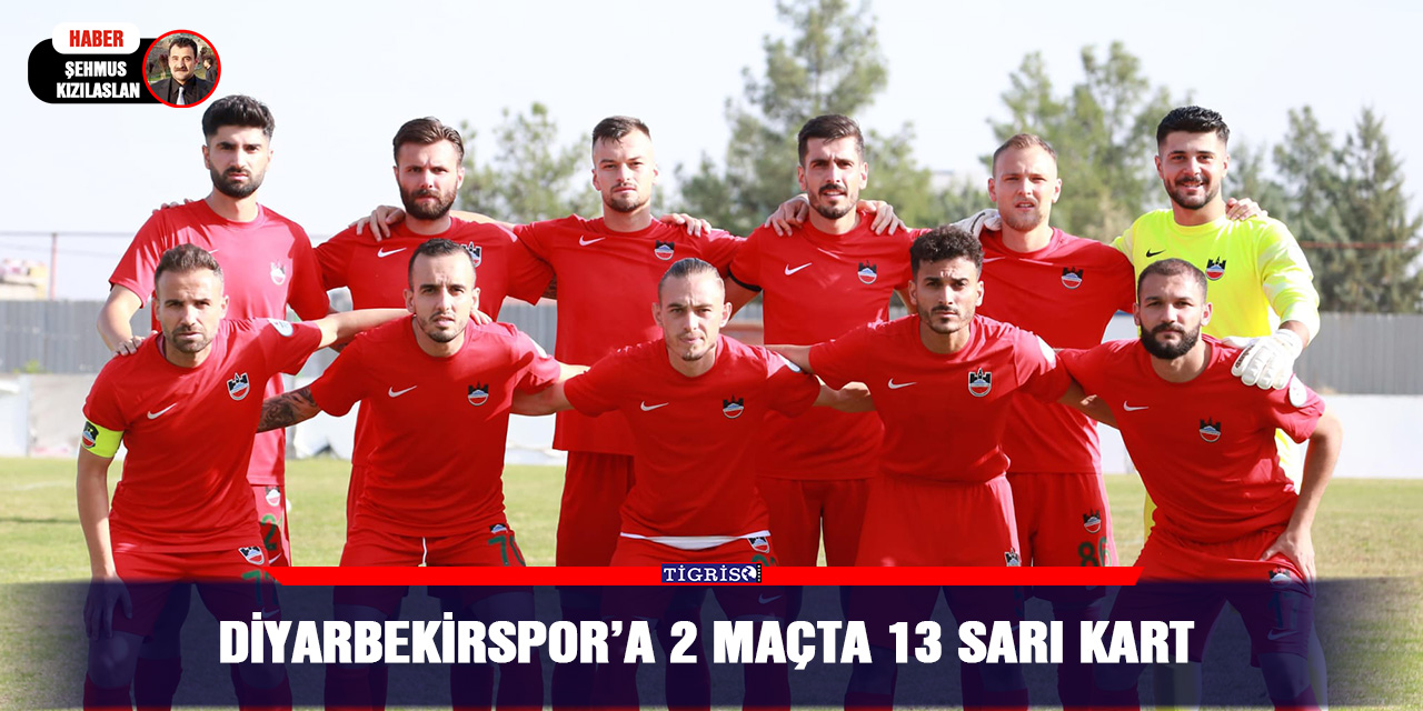 Diyarbekirspor’a 2 maçta 13 sarı kart