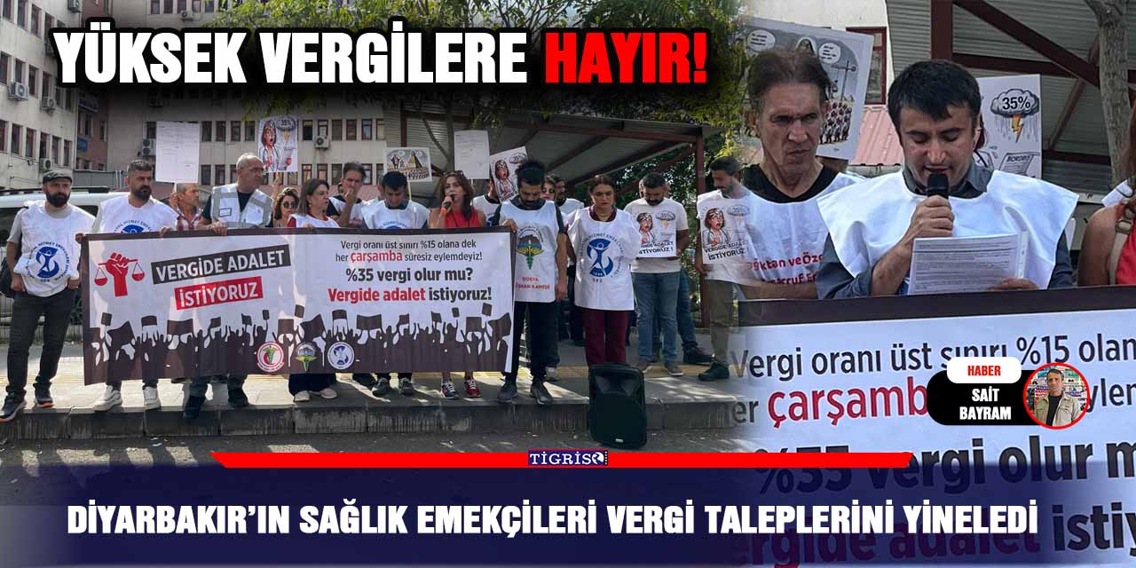 Diyarbakır’ın sağlık emekçileri vergi taleplerini yineledi