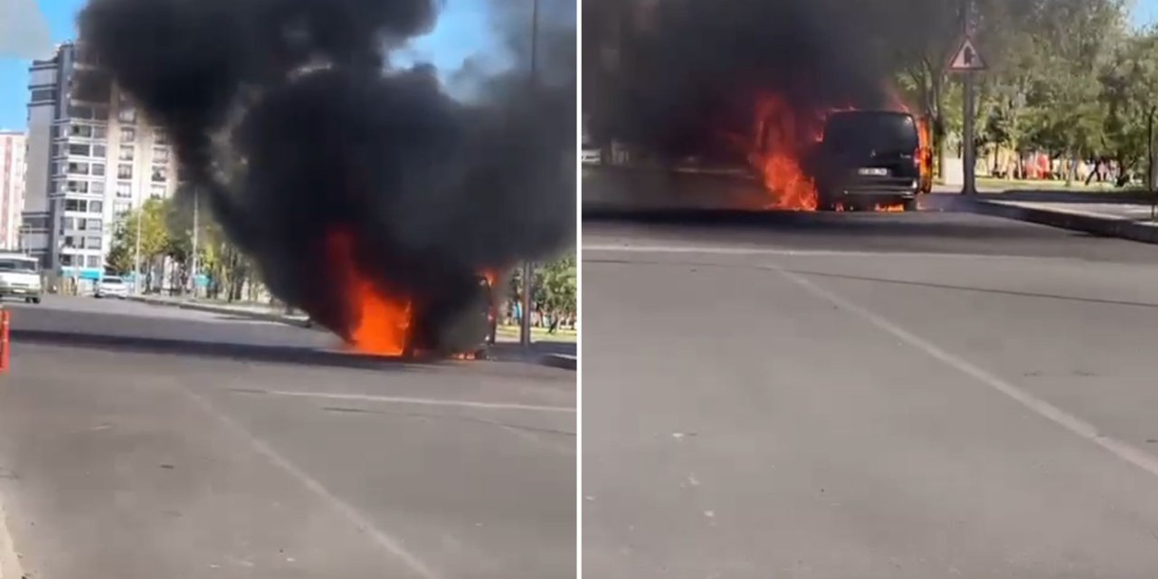 VİDEO - Diyarbakır'da seyir halindeki araç alev aldı!