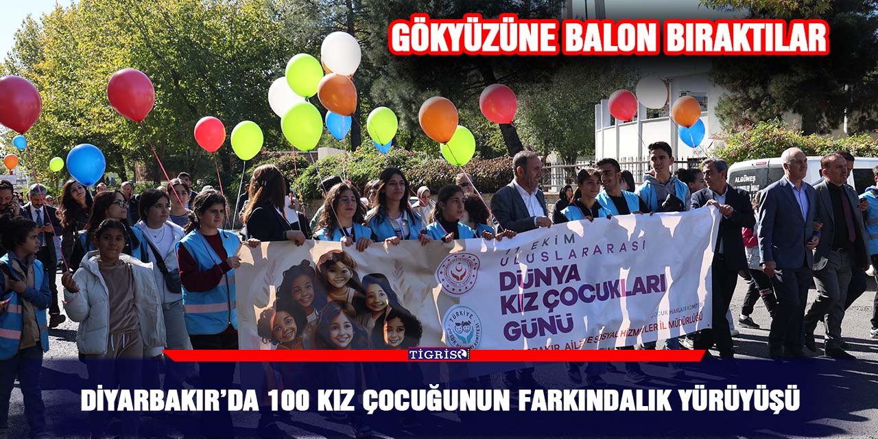 VİDEO - Diyarbakır’da 100 kız çocuğunun farkındalık yürüyüşü